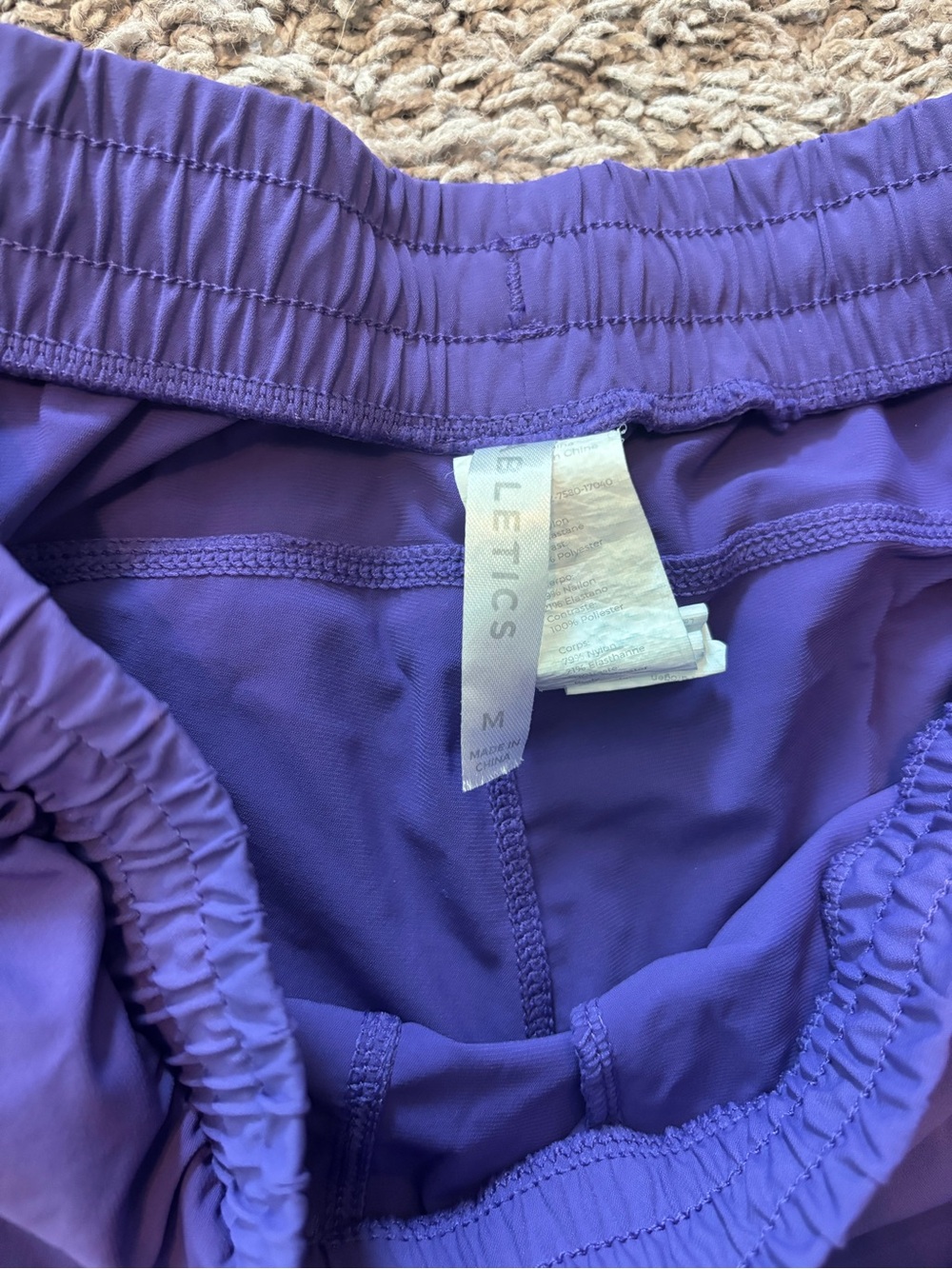 Fabletics Violet Running Shorts with Drawstring - Picture 2 of 3